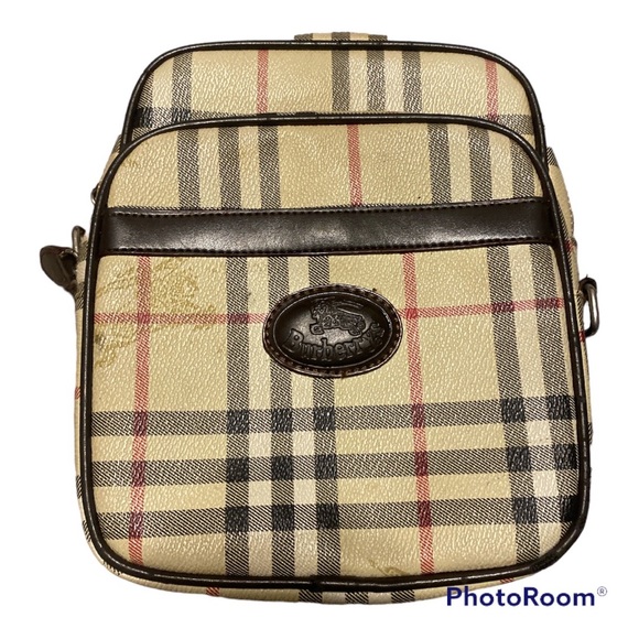 Vintage Burberry Burberrys nova check leather authentic missing strap crossbody - Picture 8 of 8